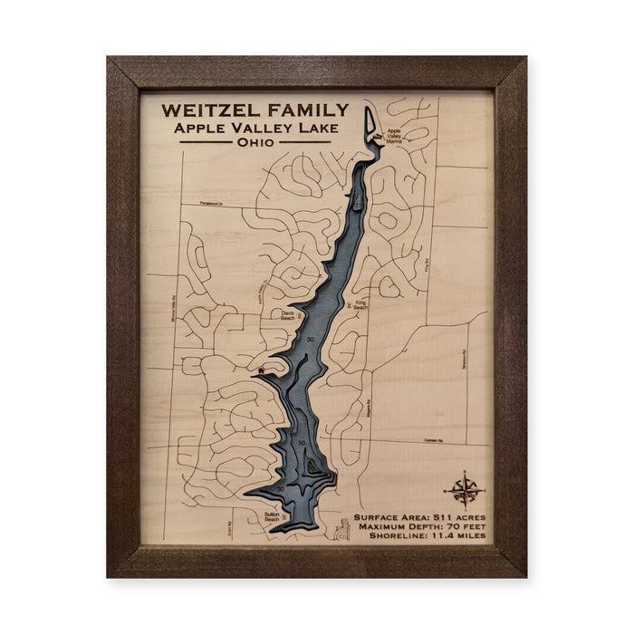 Apple Valley Weitzel wood map — multilayer, white background