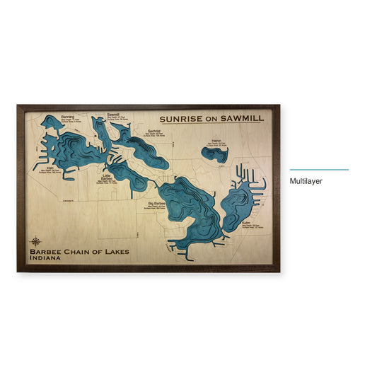 Barbee Sunrise wood map — multilayer, layer option shown
