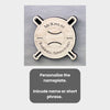 Image of the nameplate that can be personalized.
