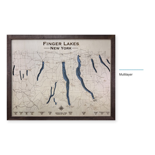Finger Lakes, New York, Wood Map — multilayer example, layer option shown