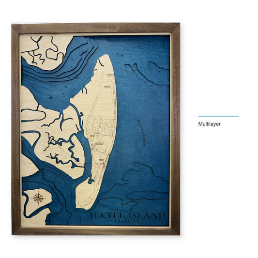 Jekyll Walnut wood map — multilayer, layer option shown