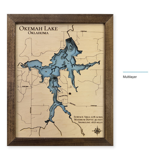 Okemah Lake wood map — multilayer, layer option shown