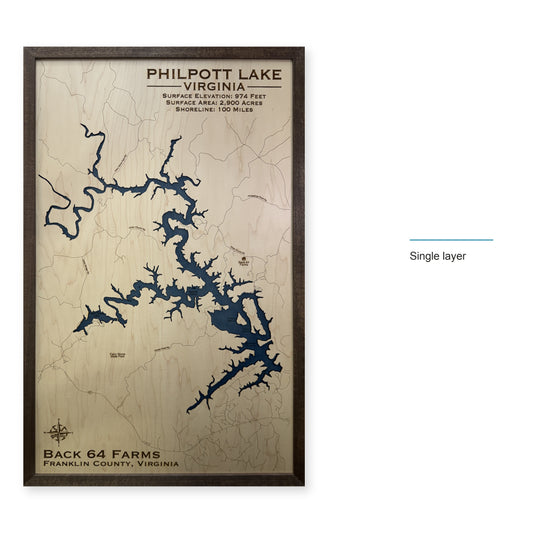 Philpott Back64 wood map — single layer, layer option shown