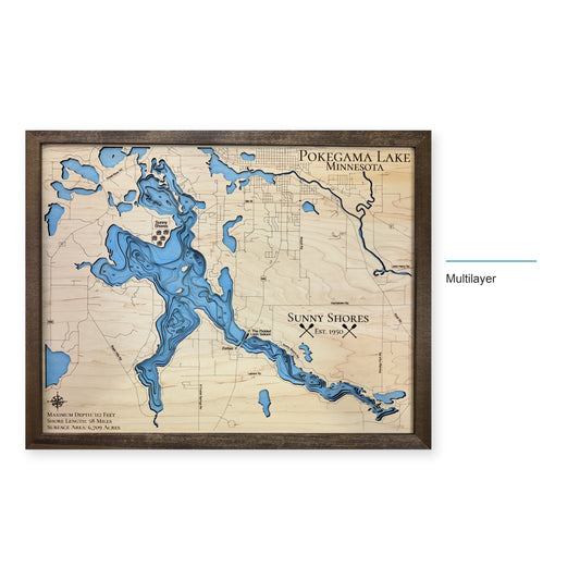 Pokegama Sunny Shores wood map — multilayer, layer option shown