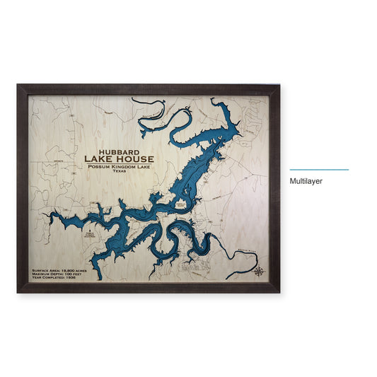 Possum Kingdom Hubbard wood map — multilayer, layer option shown