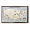 24x36 Pro Football Stadium Travel Map on a white background.
