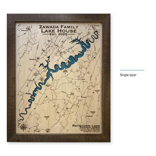 Raystown Lake Zawada wood map — single layer, layer option shown