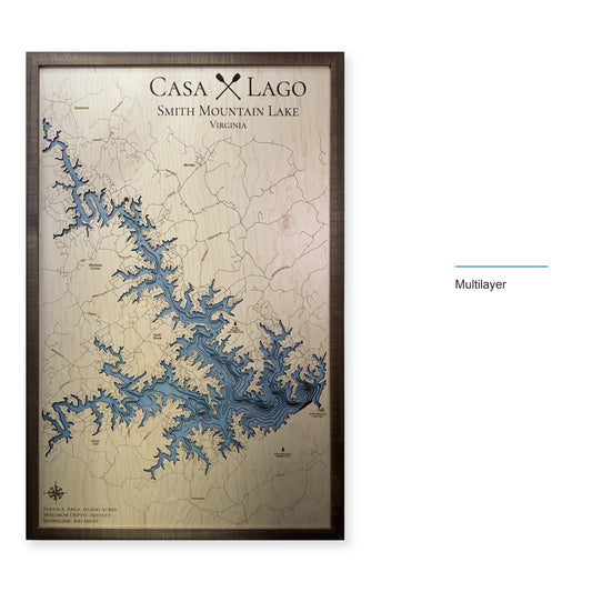 Smith Mountain Lake Wood Map — multilayer example, layer option shown
