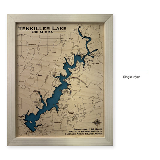 Tenkiller Natural wood map — single layer, layer option shown