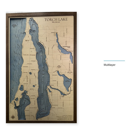 Torch Lake Wood Map — multilayer example, layer option shown