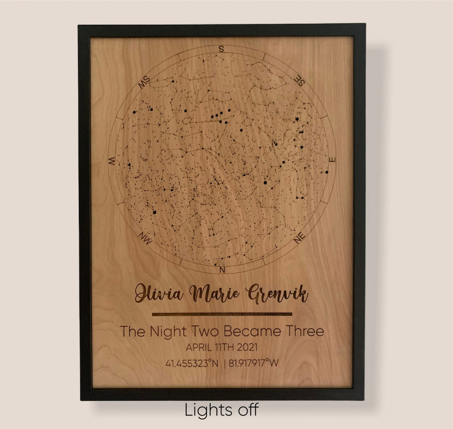 Custom LED Star Map Art - Map Cuts