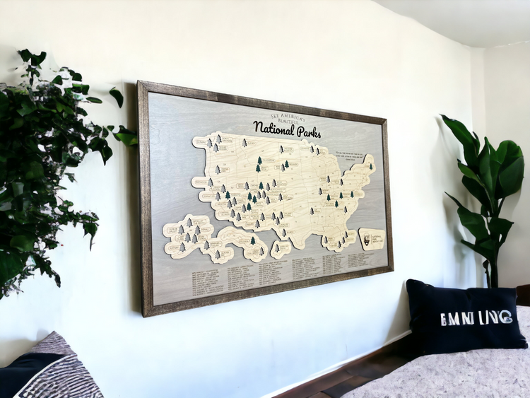 Wooden Travel Maps