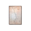 Wooden 3D topographic map of Cuyahoga Valley National Park with a wooden frame on a white background.