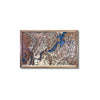 Custom 3D wooden map of Chattanooga, Tennessee on a white background. 