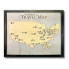 Football Stadium Travel Map with black frame. 