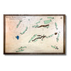 Framed golf course map of Black Bear Golf Club in Parker, Colorado