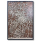 Large Durham, NC wooden map with raised light wood colored roads and a darker wood background. 