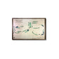 Framed wooden map of Hawks Landing Golf Club in Verona, Wisconsin on a white background.