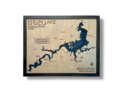 Berlin Lake, Ohio, Wooden Lake Map