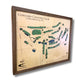 Sideview of 3D wooden Concord Country Club wooden golf map.