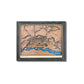 Small framed map of Fairbanks, Alaska on a white background. 