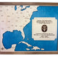Custom military map marking where Fort Belvoir is located in the United States. Map includes a customized nameplate.