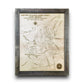Small custom wood military map of Fort Bragg on a plain white background.