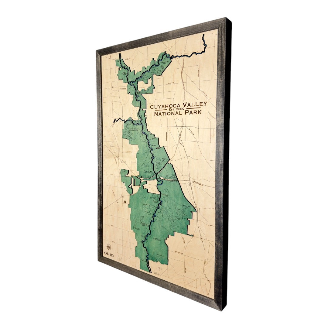 Cuyahoga Valley National Park Customized Wood 3D Map