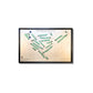 Framed wooden map of Minneapolis Golf Club on a white background.