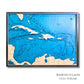 36x48 map of the Caribbean islands.