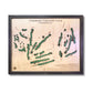 Framed 3D wooden map of Oakmont Country Club golf map. 