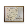 Ohio State Park Travel Map with 76 tree icons. 
