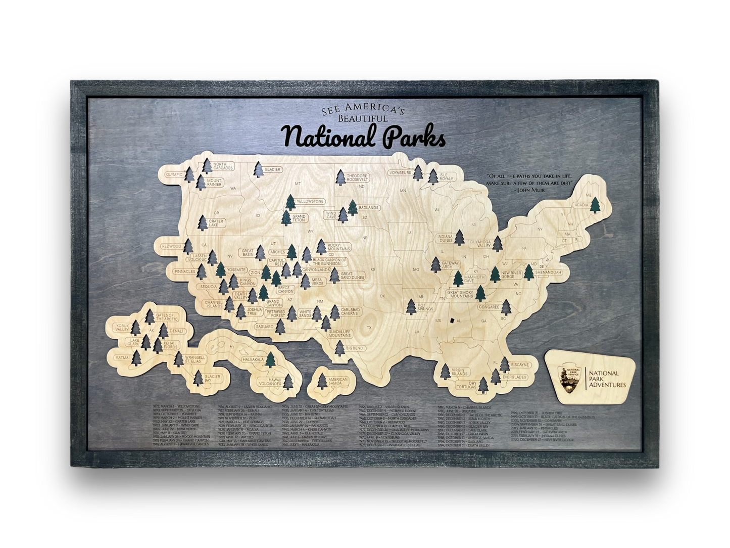 National Park Map | Personalized National Park Map