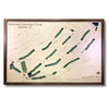 3D wooden map of Pinetop Country Club with walnut brown frame.