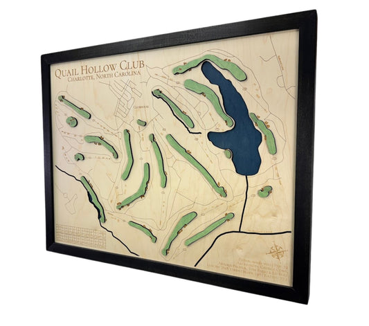 Wooden Golf Maps | Custom Map Wall Decor – Map Cuts