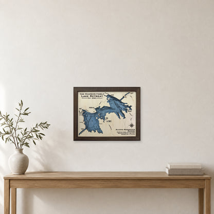 Alcova Pearson wood map — multilayer, staged room mockup