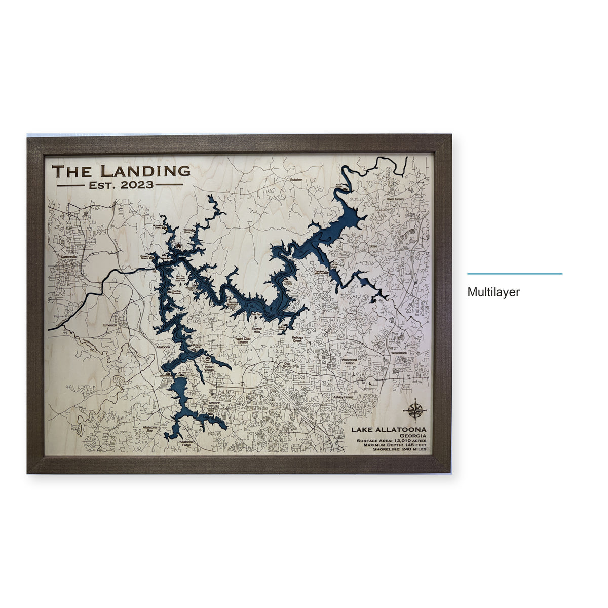 Allatoona Landing wood map — multilayer, layer option shown