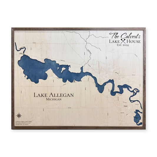 Allegan Calvert wood map — single layer, white background