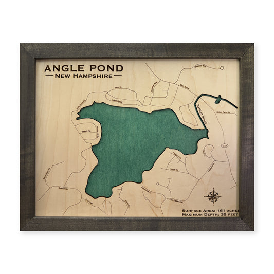 Angle Pond wood map — single layer, white background