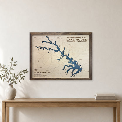 Anna Slipperwood wood map — single layer, staged room mockup
