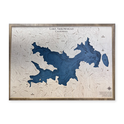 Arrowhead Ipswich Large wood map — multilayer, white background