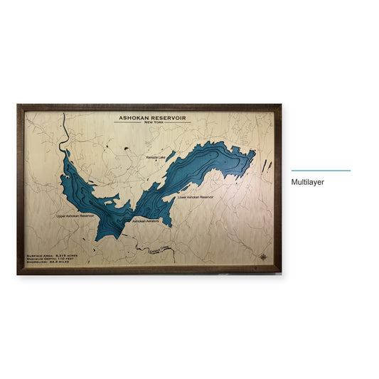 Ashokan Reservoir wood map — multilayer, layer option shown