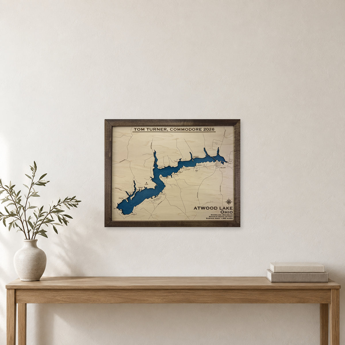 Atwood Turner wood map — single layer, staged room mockup