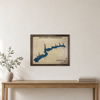 Atwood Turner wood map — single layer, staged room mockup