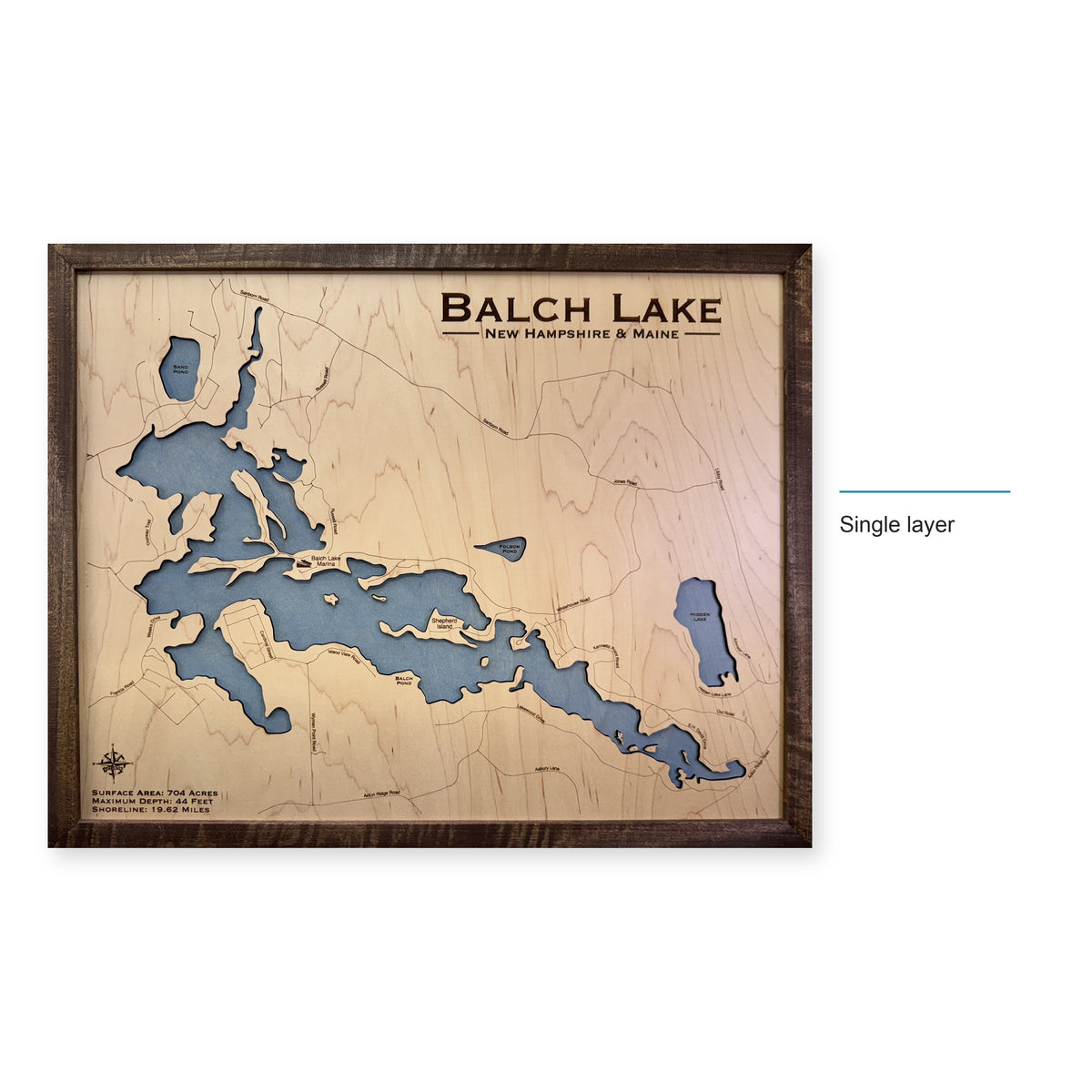 Balch Walnut Single wood map — single layer, layer option shown