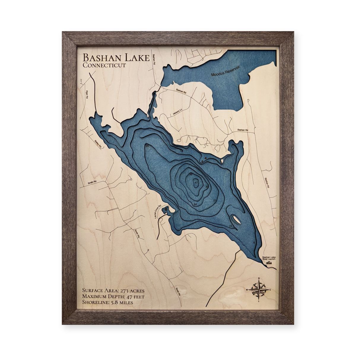 Bashan Walnut wood map — multilayer, white background