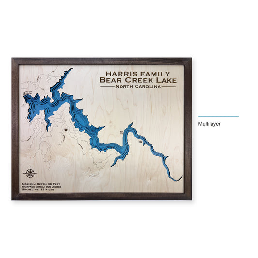 Bear Creek Harris wood map — multilayer, layer option shown