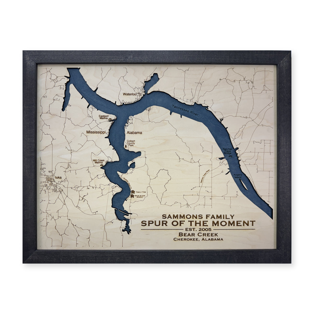Bear Creek Sammons wood map — single layer, white background