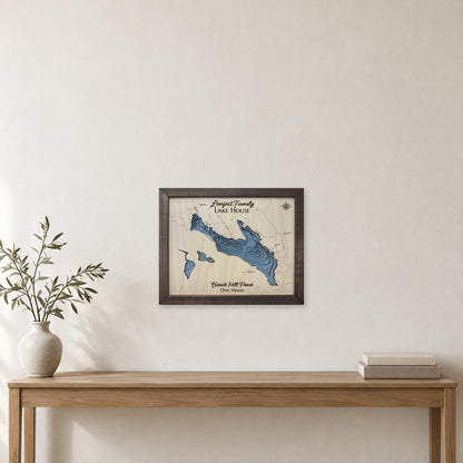 Beech Hill Lenfest wood map — multilayer, staged room mockup