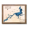 Custom multilayer wooden map of Berlin Lake. 